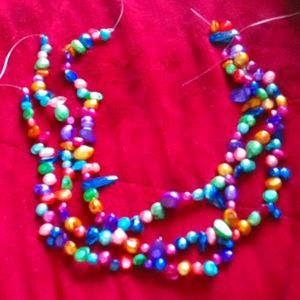 💝STUNNING!/MULTICOLOR FRESHWATER PEARLS STRING 💖
